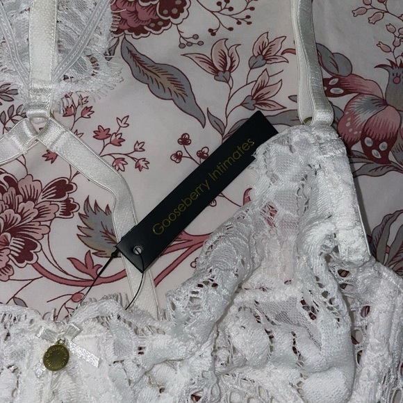 NWT Gooseberry Intimates Yes Please Lace Demi Bra White Size Extra Small - Picture 5 of 7